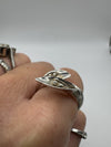 Lily of the Valley Floral Ring in Sterling Silver 925  Size M - O adjustable 