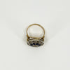 Antique Edwardian 14ct Gold Rose Cut Diamond & Sapphire Bombe Ring 585 Size O P