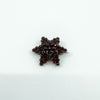 Antique Silver Gilt Bohemian Rose Cut Garnet Star Brooch