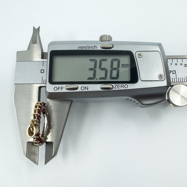 Vintage 9ct Gold 1.60ct Ruby & Diamond Pendant / Charm 375 (Birmingham 1989)