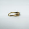 Vintage 9ct Gold 5 Stone Diamond & Sapphire Ring Size M (Sheffield 1978)