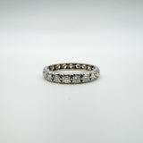 Vintage 1ct Platinum Diamond Full Eternity Band Wedding Stacking Ring Size M - N