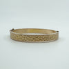 Antique 9ct Rose Gold Oval Ivy Engraved Hinged Bangle Bracelet 375 Chester 1898