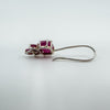 Sterling Silver 4.60ct Ruby Dangle Drop Earrings on Shepherd Hooks 925