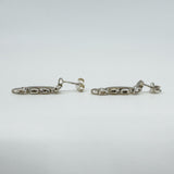 Sterling Silver Bracelet Style Link Drop Articulated Earrings 925