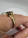 Vintage 9ct Gold 2ct Amethyst Solitaire Ring Size O - P (Birmingham 1994)