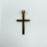 Vintage 9ct Gold Engarved Christian Cross Pendant / Charm 375 Reversible (1994)