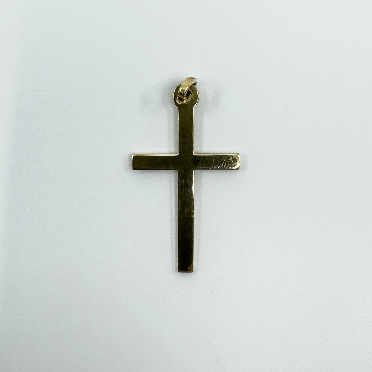 Vintage 9ct Gold Engarved Christian Cross Pendant / Charm 375 Reversible (1994)