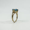 9ct Yellow Gold 2.50ct Blue Topaz Solitaire Ring 375 Size N (Birm 2006)