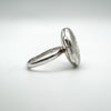 Vintage Sterling Silver Oval Engraved Secret Locket Ring 925 Size N