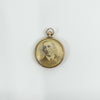 Antique 9ct Rose Gold Small Double Sided Glass Locket (Chester 1900)