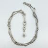 Vintage Sterling Silver Fancy Bar & Ball Links 30” Chain / Necklace 925 50g 