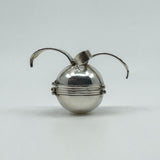 Vintage Sterling Silver Chunky Orb Photo Locket 925 Heavy 20g