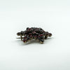 Antique Silver Gilt Bohemian Rose Cut Garnet Star Brooch