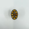 Huge Chunky Sterling Silver 4.50ct Citrine & Marcasite Cocktail Ring Size O - P