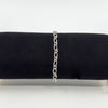 Vintage Sterling Silver Oval Links Chain Charm 7.5” Bracelet 925