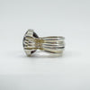 Huge Chunky Sterling Silver Amethyst Ring 925 Size M