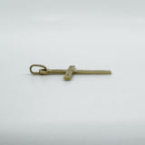Vintage 9ct Gold Engarved Christian Cross Pendant / Charm 375 Reversible (1994)