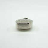 Chunky Sterling Silver Vintage Perfume / Poison Bottle Engraved Pendant 925