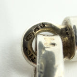Unusual Chunky Vintage Sterling Silver Round Perfume / Poison Bottle Pendant 925