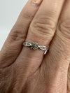 9ct White Gold Diamond Engagment Ring 375 Size L