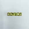 Vintage 9ct Yellow Gold 5x Stone 0.85ct Peridot Ring / Band 375 Size N Birm 2005