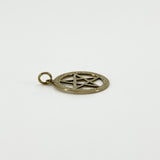 Vintage 9ct Rose Gold Engraved Pentagram / Pentacle Pendant 375 (Birm 1973)