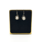 Sterling Silver Cultured Pearl Drop Sheperd Hook Earrings 925
