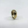 Vintage Chunky 9ct Gold CZ Starburst Trilogy  Ring / Gypsy Band Size R 