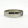 Vintage Sterling Silver & Rose Gold Engraved Floral Bangle 925 (Birm 1971)