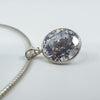 Sterling Silver Large Chunky 10.5ct CZ Pendant & 16" Omega Chain Necklace 925