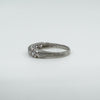 Vintage Sterling Silver CZ Half Hoop Eternity Stacking Band Size O 