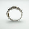 Diamond Half Hoop Band / Ring in Sterling 925 Size N Stacking Eternity Wedding