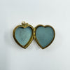 Vintage 9ct Gold Back & Front Heart Locket Etched Engraving 375