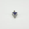 Chunky Vintage Double Sided Blue Agate & MOP Fob Pendant 925 by DSW