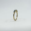 9ct Gold 0.48ct Blue Diamond Half Hoop Eternity Ring 375 Size N