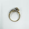 Vintage 9ct Gold Sapphire & Diamond Panther Ring Size O 
