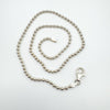 17.5” Beaded Ball Chain / Necklace in Sterling Silver 925 10g