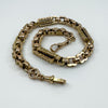 Antique Victorian Chunky 9ct Gold 16” Fancy Albert Chain 2x Dog Clips Birm 1900