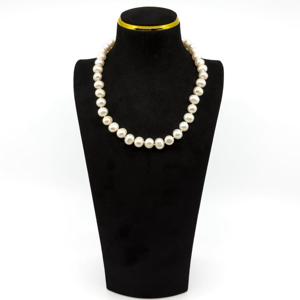 New Sterling Silver Chunky Baroque Freshwater Pearl 17.5" Necklace 925