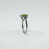 Sterling Silver 1.70ct Peridot Trilogy Ring Size N  