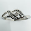 9ct White Gold Diamond Cluster Ring 375 Size N Engagement Stacking
