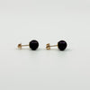 Vintage 9ct Gold 8mm Cultured Black Pearl Stud Earrings 375