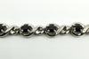 Sterling Silver Natural Sapphire & Diamond Tennis 7.5" Bracelet 925