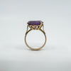 Vintage 14ct Gold 8.50ct Colour Change Purple Sapphire Size J - K