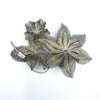 XL Vintage Silver Filigree Trio of Flowers Brooch 900