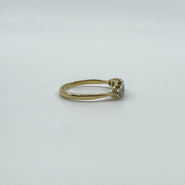 Vintage 18ct Gold Diamond 5x Stone Engagement Ring 750 Size K