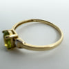 9ct Yellow Gold 0.40ct Peridot Solitaire Ring 375 Size L Engagement Stacking