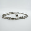 Vintage Sterling Silver Fancy Bar & Ball Links 30” Chain / Necklace 925 50g 