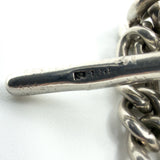 Antique Edwardian Sterling Silver 13.8" Albert Chain & T-Bar Pendant 925 (1901)